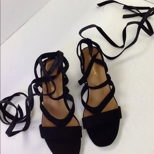 Wrap Around Suede Chunk Heel EUR40